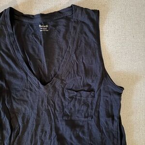 Madewell black V-neck top